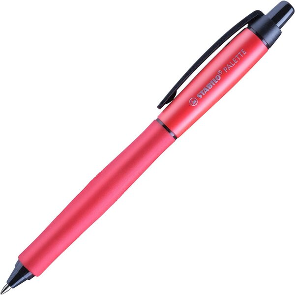 Stylo roller Palette avec mécanisme à pression - Largeur de trait F (0 4 mm) - Rouge STABILO