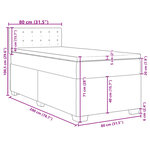 vidaXL Sommier à lattes de lit et matelas Vert foncé 80x200 cm Velours