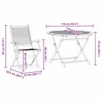 vidaXL Ensemble de salle à manger pour jardin 5 Pièces Marron
