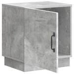 vidaXL Table de chevet Gris Béton 43 x 34 5 x 47 cm Bois d'ingénierie