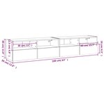 vidaXL Meubles TV muraux 2Pièces sonoma gris 80x30x30cm bois d'ingénierie
