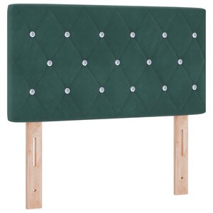 vidaXL Tête de lit LED   boutons en verre  recouverte de velours vert de 80 cm