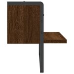 vidaXL Étagère murale avec barre chêne marron 40x25x30 cm