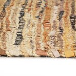 Vidaxl tapis chindi tissé à la main cuir jute 80 x 160 cm brun roux