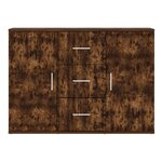 vidaXL Buffet Chêne fumé 91x29 5x65 cm Bois d'ingénierie