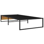 vidaXL Cadre de lit sans matelas noir métal 90x200 cm