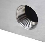 vidaXL Lame d'eau rectangulaire pour piscine Acier inoxydable 90 cm