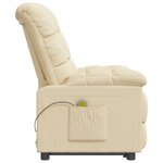vidaXL Fauteuil de massage Crème Tissu