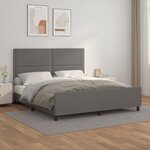 vidaXL Cadre de lit avec tête de lit Gris 160x200 cm Similicuir