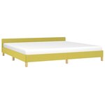 vidaXL Cadre de lit sans matelas vert 200x200 cm tissu