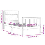 vidaXL Cadre de lit sans matelas bois de pin massif