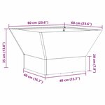 vidaXL Braise Noir 60 x 60 x 35 cm Acier