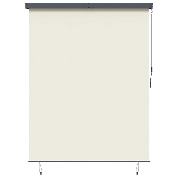 vidaXL Store Roulant Extérieur Rayé Réglable Crème 200 x 250 cm tissu