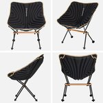Chaise de camping gonflable - Kingcamp - Noir - Sac de transport inclus