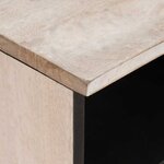 vidaXL Meuble TV Blanc 80 x 33 x 46 cm bois de manguier massif