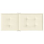 vidaXL Coussins de chaise de jardin dossier haut lot de 4 crème tissu