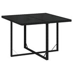 vidaXL Ensemble à manger de jardin coussins 9Pièces Résine tressée Noir