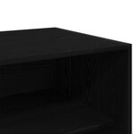 vidaXL Armoire en chêne noir - 100 x 50 x 200 cm  faite en bois d'ingénierie.