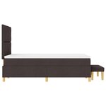 vidaXL Lit à ressorts avec matelas Marron foncé 120 x 190 cm tissu