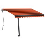 vidaXL Auvent manuel rétractable sur pied 350x250 cm Orange et marron