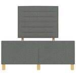 vidaXL Cadre de lit avec tête de lit Gris foncé 120 x 190 cm tissu