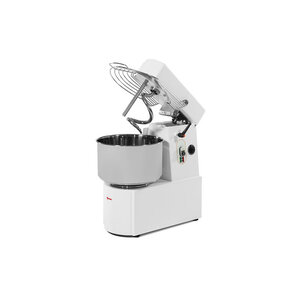 Pétrin professionnel à spirale tête relevable et cuve fixe - 21l - triphasé 400v 2 vitesses - resto italia -  - 21