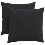 vidaXL Coussins de canapé 2 Pièces Noir 45 x 45 cm
