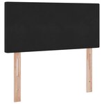vidaXL Lit de Rangement avec matelas Noir 90 x 200 cm Velours