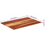 vidaXL Dessus de table Bois solide 15-16 mm 60x90 cm