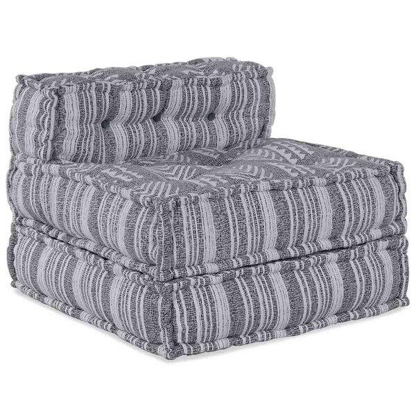 vidaXL Canapé modulaire Rayé Gris 70 x 70 x 54 cm tissu