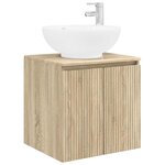 vidaXL Vanité de lavabo mural Chêne Sonoma 49 5 x 44 5 x 65 cm