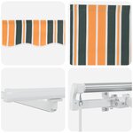 vidaXL Store rétractable manuel avec LED Vert et Jaune 500x300 cm