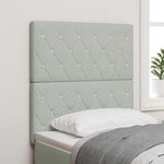 vidaXL Tête de Lit LED Argyle Manuel Gris clair 80 cm Velours