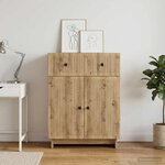vidaXL Buffet Chêne artisanal 66 x 34 5 x 90 cm Bois d'ingénierie
