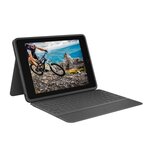 Logitech - clavier et étui - rugged folio pour apple 10.2-inch ipad 7eme génération  8eme génération - noir