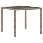 vidaXL Ensemble de salle à manger pour jardin 3 Pièces Gris  Marron