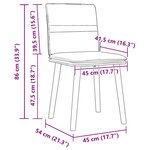 vidaXL Chaises à manger lot de 2 taupe tissu