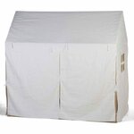 CHILDHOME Housse de cadre de lit maison 150x80x140 cm Blanc