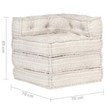 vidaXL Pouf modulaire Beige Tissu