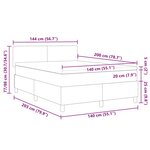 vidaXL Lit à sommier box avec matelas gris clair 140x200 cm Tissu en velours côtelé