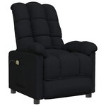 vidaXL Fauteuil de massage Noir Tissu