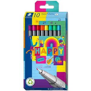 Fineliner triplus HAPPY  étui de 10 STAEDTLER