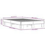 vidaXL Cadre de lit chêne sonoma 120x200 cm bois d'ingénierie et métal