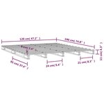 vidaXL Lit de palette Gris 120x190 cm Bois pin massif Petit Double