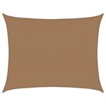 vidaXL Voile d'ombrage 160 g/m² Taupe 6x7 m PEHD