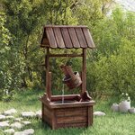 vidaXL Puits à souhait avec pompe 57x50x112 cm bois de sapin massif