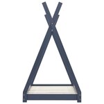 vidaXL Cadre de lit d'enfant Gris  Bois de pin massif 90 x 200 cm
