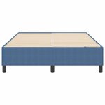 vidaXL Lit à ressorts Bleu 160 x 200 cm Tissu en velours côtelé