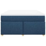 vidaXL Sommier à lattes de lit avec matelas Bleu 140x190 cm Tissu