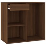 vidaXL Coiffeuse à LED avec armoires Chêne marron Bois d'ingénierie
